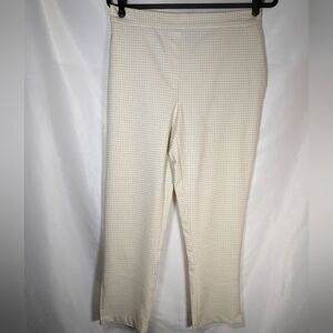 Rachel Zoe Los Angeles New York Beige Checked Casual Pull On Paints Size 6